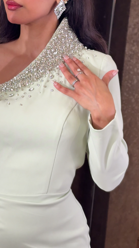 One shoulder evening dress 25900