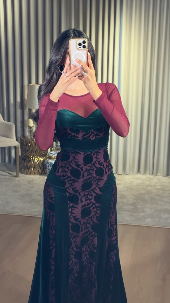 A luxurious dress with a unique and elegant style