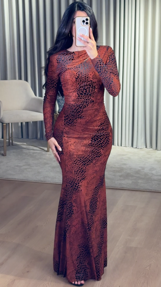 Snakeskin print dress