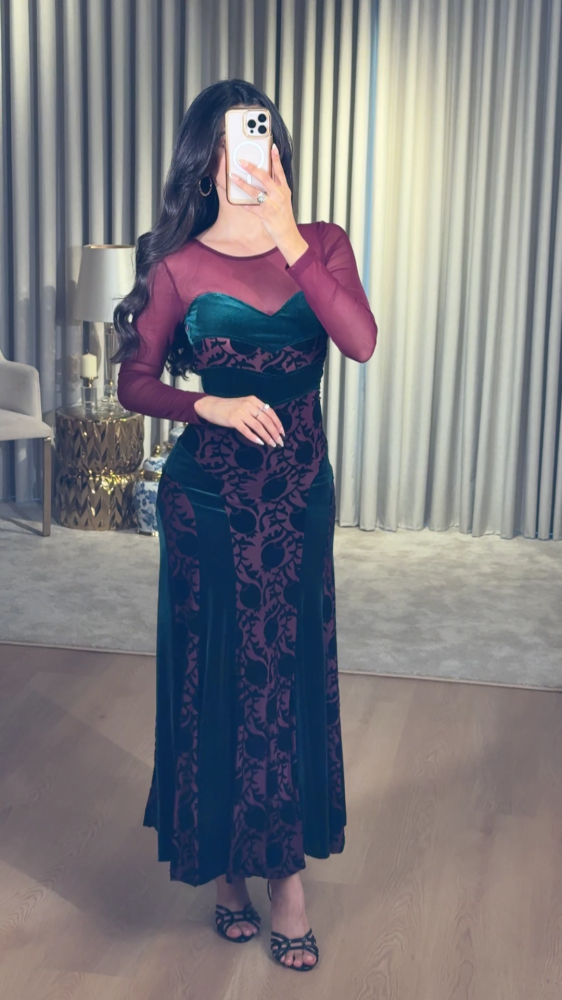 A luxurious dress with a unique and elegant style