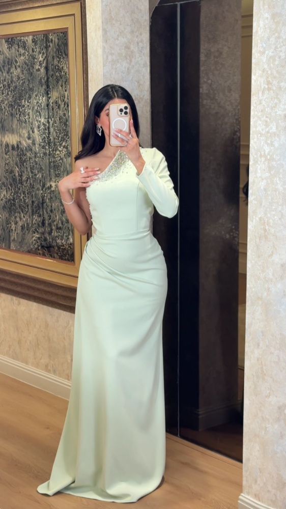 One shoulder evening dress 25900