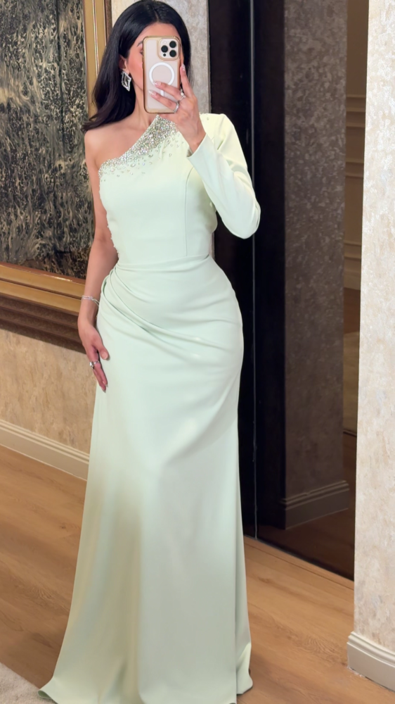 One shoulder evening dress 25900