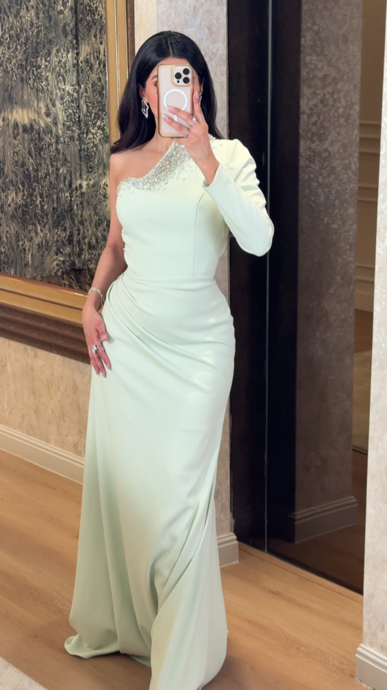 One shoulder evening dress 25900