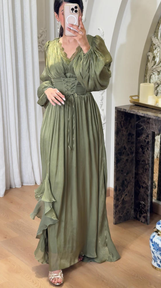 Soft dress with corset details