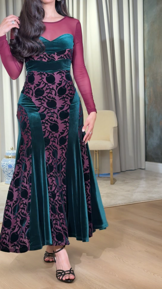 A luxurious dress with a unique and elegant style