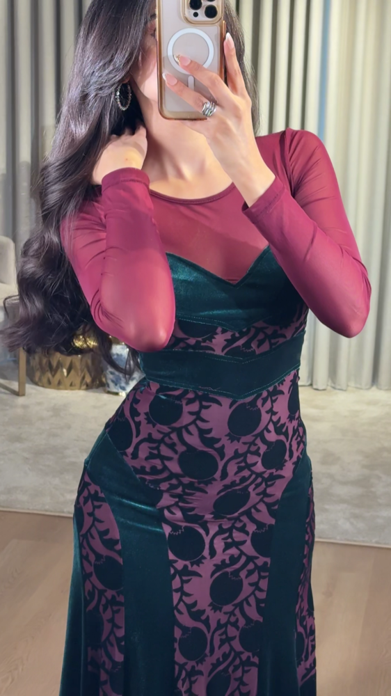 A luxurious dress with a unique and elegant style